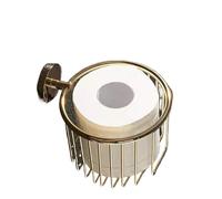 OTKSMDYY Porta Carta Igienica Da Parete Impermeabile, Mensola In Ottone, Porta Rotolo Di Carta Igienica, Portaoggetti For Bagno(Gold)