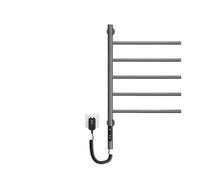 OTKSMDYY Scaldasalviette Elettrico Intelligente Da Bagno, Con Timer, Rotante, Controllo Touch, Temperatura Regolabile, Stendibiancheria A Parete(Gray,220V 50hz EU Plug)