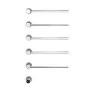 OTKSMDYY Scaldasalviette Elettrico Intelligente, Scaldasalviette Intelligente For Bagno, Controllo Della Temperatura E Timer Nascosti, Scaldasalviette A Cinque Poli(Brushed Silver,220V)
