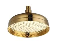 OTKSMDYY Soffione Doccia Di Lusso In Ottone Color Oro, Rotondo, Da 8 Pollici, Con Soffione A Pioggia For Bagno.(Shower head)