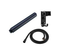 OTKSMDYY Soffione Doccia In Ottone Cromato, Spruzzatore Bidet Portatile For WC, Pulizia Anale, Doccia Igienica, Risparmio Idrico, Due Modalità Regolabili(Black Set2)
