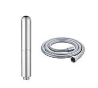 OTKSMDYY Soffione Doccia In Ottone Cromato, Spruzzatore Bidet Portatile For WC, Pulizia Anale, Doccia Igienica, Risparmio Idrico, Due Modalità Regolabili(Silver Set1)
