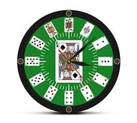 OTKU 30cm Orologio da Parete Moderno Picche carta da gioco moderna stampa orologio da parete gioco d'azzardo casinò decor orologi Texas Hold 'em Poker Bridge Gamble Wall Watch