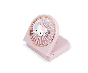 OTL Technologies Mini ventilatore portatile pieghevole HELLO KITTY con batteria ricaricabile rosa e oro