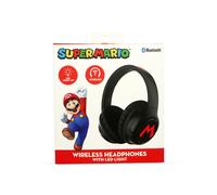 OTL Technologies SM1255 Super Mario LED Light Up Foldable Wireless Headphones Bl