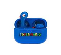 4Side Cuffie Wireless Bluetooth Auricolari Con Cusodia Di Ricarica Fantasia Super Mario Colore Blu - SM0858