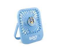 OTL Technologies Ventilatore compatto silenzioso blu con supporto pieghevole, batteria ricaricabile USB-C e tre velocità