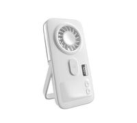 Otlonpe Mini ventilatore nebulizzatore portatile, piccolo ventilatore portatile ricaricabile con nebbia d'acqua, 4 velocità, display LED, supporto pieghevole, raffreddamento personale per viaggi