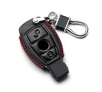 OTMIK Auto in pelle Smart Key Protector Case Cover Key Bag Keychain per Mercedes Benz CLS CLA GL R SLK AMG Classe A B C S Accessori per il guscio della chiave (2 Bottoni)