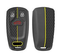 OTMIK Custodia in silicone per la copertura della chiave dell'auto adatta per Audi Q5 Q7 TT A4 B9 A5 A6 8S 8W 4M S4 S5 S7 TTS TFSI RS Accessori portachiavi (Linea Gialla)