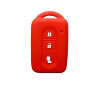 OTMIK Custodia in Silicone per la copertura della chiave dell'auto adatta per Nissan Qashqai Micra Juke X-Trail Navara Note Tiida Pathfinder Holder (Rosso)