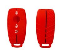 OTMIK Custodia in silicone per la copertura della chiave dell'auto adatto per Mercedes-Benz A C E S GLC CLE CLA GLB GLS W177 W205 W213 Accessori per il guscio della chiave (Rosso)