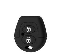OTMIK Custodia in Silicone per la Copertura della Chiave dell'Auto adatto per VW Polo Golf Passat Bora Jetta Sharan Skoda Octavia Seat Leon Ibiza 2 pulsanti chiave Shell Accessori (Nero)