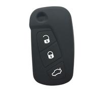 OTMIK Custodia in silicone per la copertura della chiave dell'auto per Ford KA MK2 Urban Street con 3 pulsanti e supporto per il guscio remoto (Nero)