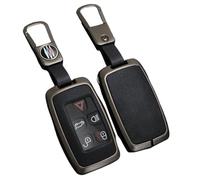 OTMIK Custodie per Chiavi Auto in Pelle in Lega di Zinco adatto per Land Rover Range Rover Sport Evoque Freelander Velar Discovery 4 Jaguar XE XJ XF Guitar Accessori per chiavi (Opaco Nero)