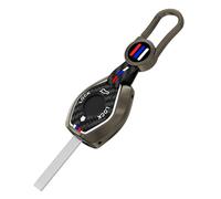 OTMIK Lega di zinco Copertura della Chiave dell'auto in silicone in fibra di carbonio compatibile con bmw X3 X5 Z3 Z4 3 5 7 Serie E38 E39 E46 E83 M5 325i Accessori per il guscio della chiave (Opaco)