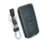 OTMIK Pelle Auto Smart Key Protector Case Cover Key Bag Keychainfit per Renault Captur Koleos Kadjar Arkana Megane Dacia Duster Sandero Accessori per chiavi (Linea Nero-Rosso)