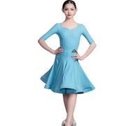 OTMYIGO Abito da ballo latino per ragazze, maniche corte, salsa, concorso, sala da ballo, abiti da ballo Cha Cha Samba, rumba, tango, abito da ballo latino, I, 110