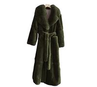 OTMYIGO Cappotto Caldo da Donna in Pelliccia Sintetica più Lungo Invernale Cappotto a Maniche Lunghe in Orsacchiotto Spesso da Donna Capispalla Oversize Allentato Casual,Verde,S