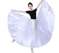 OTMYIGO Gonna da Ballo in Raso Gonna Lunga da Donna Gonna da Danza del Ventre zingara Femminile Pratica Gonna da Flamenco Gonna da Ballo Altalena Costume di Halloween,A10,720°