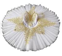 OTMYIGO tutù Professionale per Danza Classica per Bambini modelloIl Lago dei cigni Abito da Competizione per Ballerina,Bianca,140