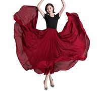 OTMYIGO Vestito lungo da donna, per danza gitana, latino, spagnolo, flamenco, gonna da competizione, danza del ventre, costume da spettacolo, A11, 90 cm