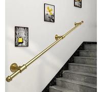 OTOEKO Corrimano A Parete per Scale Interne All'aperto Ringhiera Maniglione, 1m 1.5m 2m 2.5m 3m Supporto Ringhiera per Scale Maniglione, Supporto Esterno Esterno A Parete, Oro (Size : 1.8m)