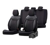 otoM Coprisedili universali in Velour/Tessuto 'Comfortline VIP' Nero - 11 Pezzi - compatibili con airbag Laterali
