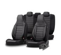 otoM Coprisedili 'CityBug' universali in Pelle/Tessuto 'Comfortline' Nero/Grigio - 9 Pezzi - compatibili con airbag Laterali