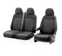 otoM Coprisedili in Tessuto Design Original 2+1 Compatibile con Renault Master IV 2024- (bracciolo sul Sedile del conducente & Banca Divisa)