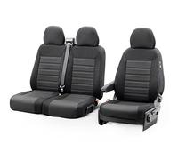 OtoM Coprisedili in Tessuto Design Original 2+1 Compatibile con Volkswagen T6 2015-2022 (con braccioli su Panca)