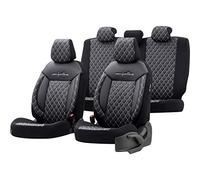 otoM Coprisedili universali in Pelle/Tessuto 'Comfortline VIP' Nero/Grigio - 11 Pezzi - compatibili con airbag Laterali