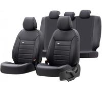 otoM Coprisedili universali in Piena Pelle 'Premium' Nero - 11 Pezzi - compatibili con airbag Laterali