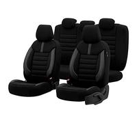 otoM Coprisedili universali in Tessuto/Pelle 'Limited' Nero + Cucitura Grigia -