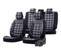 otoM Coprisedili universali in Tessuto 'Sports' Nero/Grigio - 11 Pezzi - compatibili con airbag Laterali