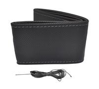 otoM Coprivolante Universale Classic - Pelle PVC Perforata Nera + Cucitura Grigia (da Cucire)