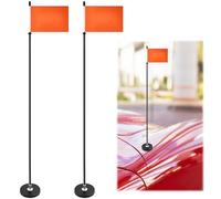 Otoolling 2 bandiere per auto arancioni con base magnetica per camion e veicoli, per esterni utilizzando questa per trovare la tua auto (10,2 x 15,2 cm, 91,4 cm H)