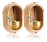 Otoolling 2 campanelli magnetici per l'apertura della porta, campanelli magnetici in legno quando la porta si apre, campanello magnetico per porte di vetro del bar, ingresso del negozio, regalo di