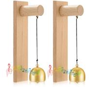 Otoolling 2 campanelli magnetici per l'apertura della porta, campanello magnetico in legno quando la porta si apre, campanello magnetico per porte di vetro di bar, ingresso del negozio, regalo di