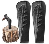 Otoolling 2 cunei elicoidali per spaccare legna da ardere, 2,3 kg, in acciaio forgiato, per spaccare facilmente il legno, bordi affilati, per tagliare la legna all'aperto