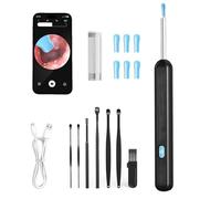 Otoscopio 1080P HD 3,5mm Pulizia Orecchie Otoscopio Impermeabile IP67 con Fotocamera a 360° Pulisci Orecchie con 6 Luci LED Compatibile con iPhone e Android