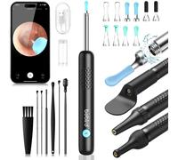 Otoscopio, 1080P Pulisci Orecchie con Telecamera, 3,5mm Impermeabile Endoscopio