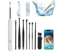 Otoscopio 1920P 3,5mm, Pulisci Orecchie con WIFI, Rimozione di Cerume con 6 Luci LED, Pulitore Orecchie con 7 Stuzzicadenti Tradizionali + 6 Stuzzicadenti in Silicone per iPhone iPad e Android