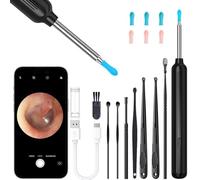 Otoscopio con Telecamera 1080P HD, Pulisci Orecchie con WiFi - Endoscopio Auricolare Impermeabile IP67, Pulizia Orecchie 6 Luci LED, Compatibile con iPhone, iPad, Android per Adulti e Bambini, Kit Pul