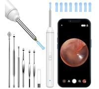 Otoscopio Digitale con Telecamera 1920P, Pulitore Orecchie 3,5mm, 6 LED, per Pulizia Orecchie
