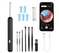 Otoscopio Digitale WiFi 1080P HD con Telecamera Endoscopica Impermeabile IP67 e 6 Luci LED, Pulizia Orecchie con Cucchiai in Silicone, Compatibile con iPhone, iPad e Smartphone Android, Rimozione Ceru