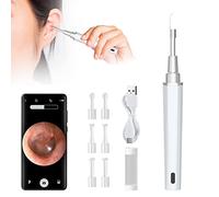 Otoscopio per rimozione del cerume, con luce, 1080P HD, fotocamera digitale Otoscopo, 3,9 mm, ultra sottile, IP67, impermeabile, endoscopio e WiFi, per iPhone, iPad e Android (bianco)