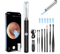 Otoscopio, Pulisci Orecchie con Telecamera, 1080P 3,5mm HD Impermeabile Rimozione di Cerume Kit, Pulizia Orecchie Endoscopio con 6 Luci LED, Pulitore Orecchie per iPhone, iPad e Android