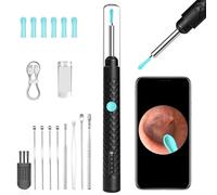 Otoscopio Pulizia Orecchie, 1296P 3,5mm Impermeabile Endoscopio, Pulizia Orecchie con 6 Luci LED, IP67 Lente impermeabile, Pulisci Orecchie con Telecamera per iOS, iPad e Android