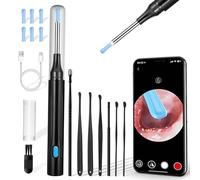 Otoscopio Pulizia Orecchie con 8MP Telecamera Ultra, 1920P Pulisci Orecchie Adulti con Lente da 3.2 mm e 6 LED, Pulitore Orecchie a 360° Specchio per iOS, Android e iPad